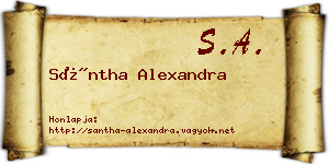 Sántha Alexandra névjegykártya